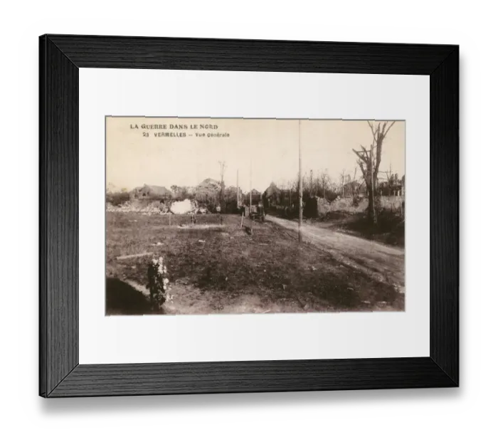 Framed Print : Vermelles in the Pas-de-Calais department - after WW1 Framed Print : Vermelles in the Pas-de-Calais department - after WW1