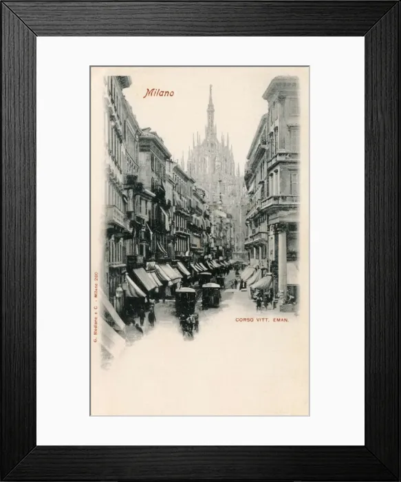 Framed Print : Victor Emanuele Street - Milan, Italy Framed Print : Victor Emanuele Street - Milan, Italy