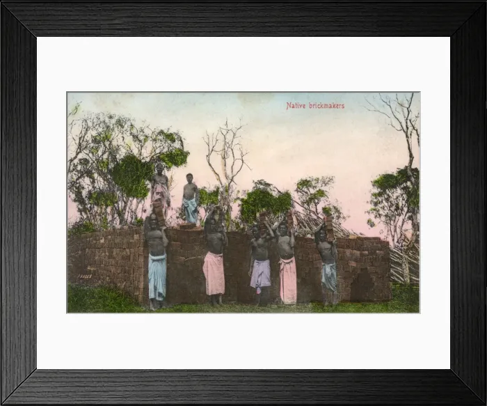 Framed Print : South Africa - Brickmaking Framed Print : South Africa - Brickmaking