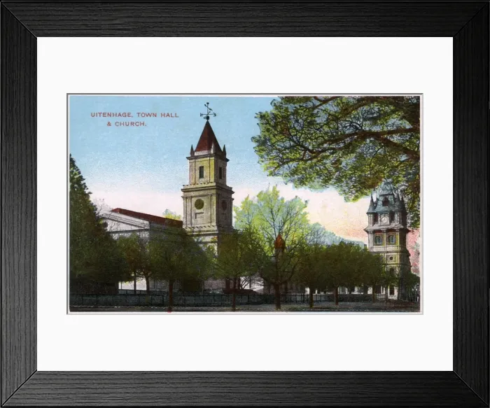 Framed Print : South Africa - Uitenhage Town Hall & Church Framed Print : South Africa - Uitenhage Town Hall & Church