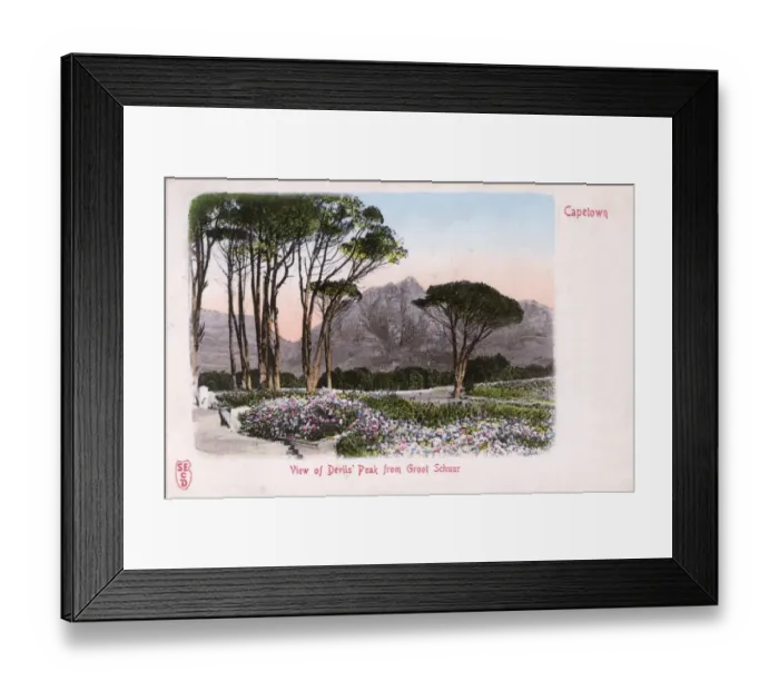 Framed Print : South Africa - Cape Town - View of Devils Peak Framed Print : South Africa - Cape Town - View of Devils Peak