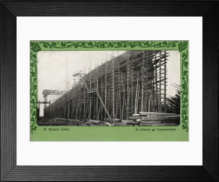 Framed Print : Building an Ocean Liner at Harland & Wolff, Belfast Framed Print : Building an Ocean Liner at Harland & Wolff, Belfast