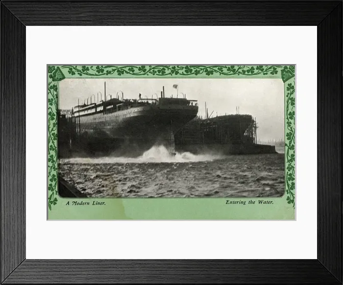 Framed Print : Building an Ocean Liner at Harland & Wolff, Belfast Framed Print : Building an Ocean Liner at Harland & Wolff, Belfast