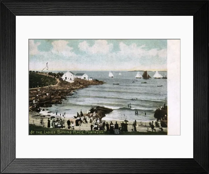 Framed Print : Portrush, County Antrim, Northern Ireland - Ladies Bathing Framed Print : Portrush, County Antrim, Northern Ireland - Ladies Bathing