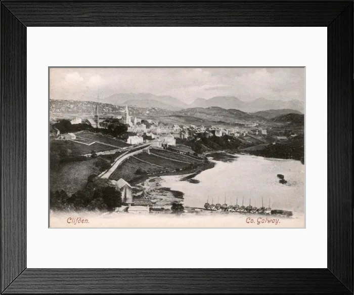 Framed Print : Panoramic view of Clifden, County Galway, Ireland Framed Print : Panoramic view of Clifden, County Galway, Ireland