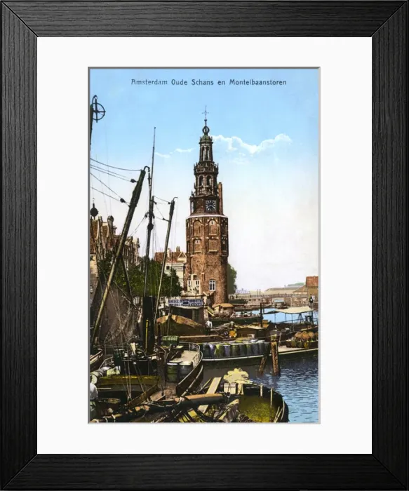 Framed Print : Oude Schans and Montelbaanstoren, Amsterdam, The Netherlands Framed Print : Oude Schans and Montelbaanstoren, Amsterdam, The Netherlands