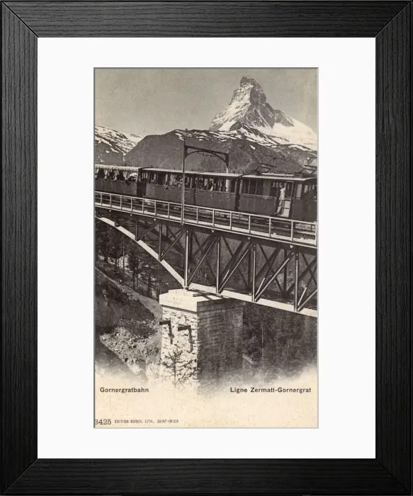 Framed Print : Gornergratbahn, Switzerland - The Zermatt-Gornergrat Line