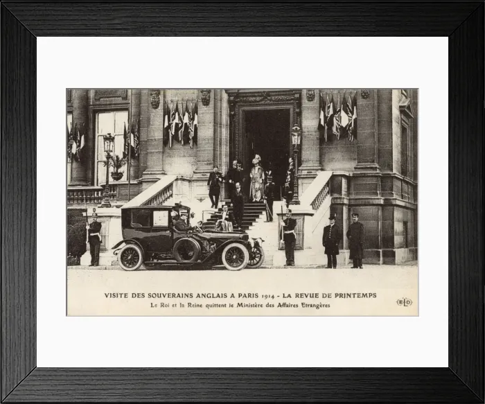 Framed Print : King George V and Queen Mary visit Paris - Spring, 1914 Framed Print : King George V and Queen Mary visit Paris - Spring, 1914