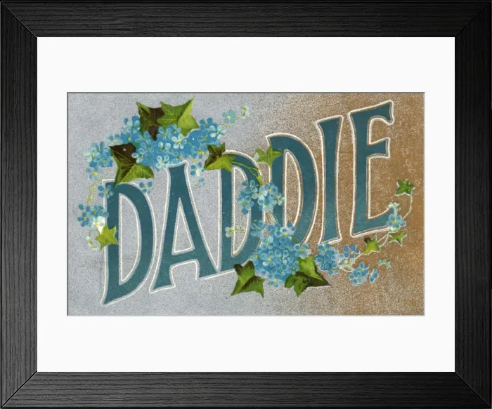 Framed Print : Daddie Postcard Framed Print : Daddie Postcard