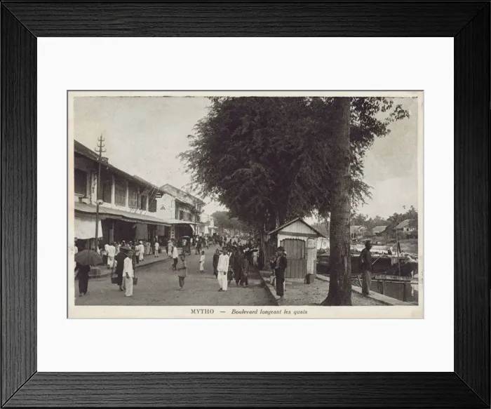 Framed Print : Vietnam - My Tho - Street on the Quayside Framed Print : Vietnam - My Tho - Street on the Quayside