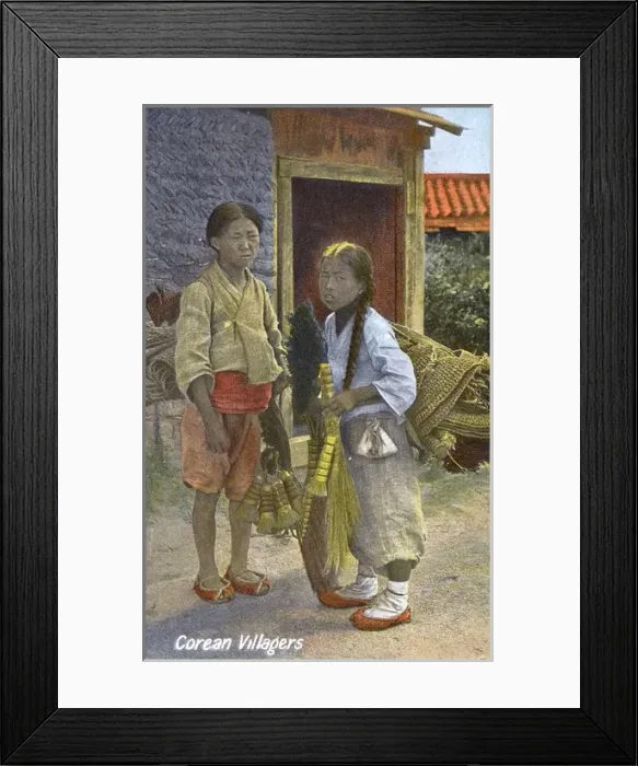 Framed Print : Korean Villagers - Street sellers? Framed Print : Korean Villagers - Street sellers?