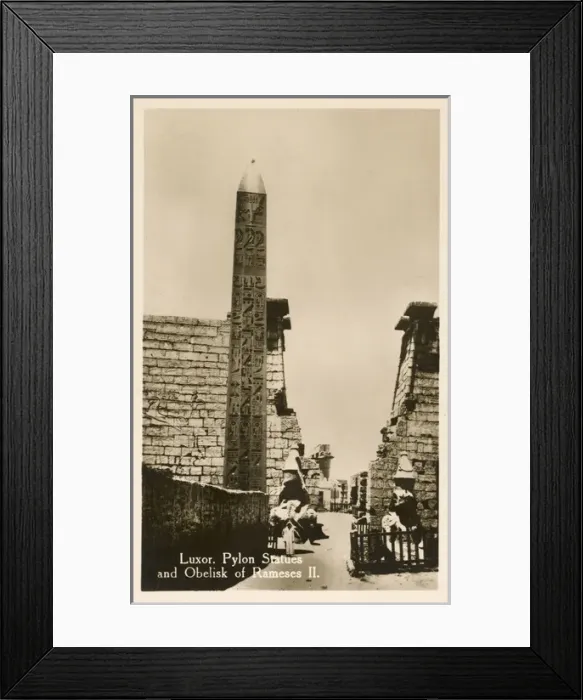 Framed Print : Luxor Temple Complex - Pylon statues - Obelisk of Rameses II Framed Print : Luxor Temple Complex - Pylon statues - Obelisk of Rameses II