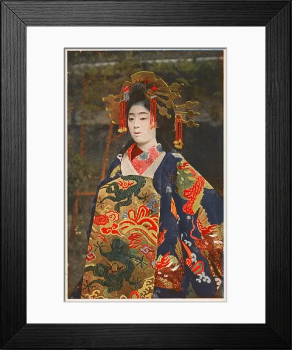 Framed Print : Japanese actress in spectacular costume Framed Print : Japanese actress in spectacular costume