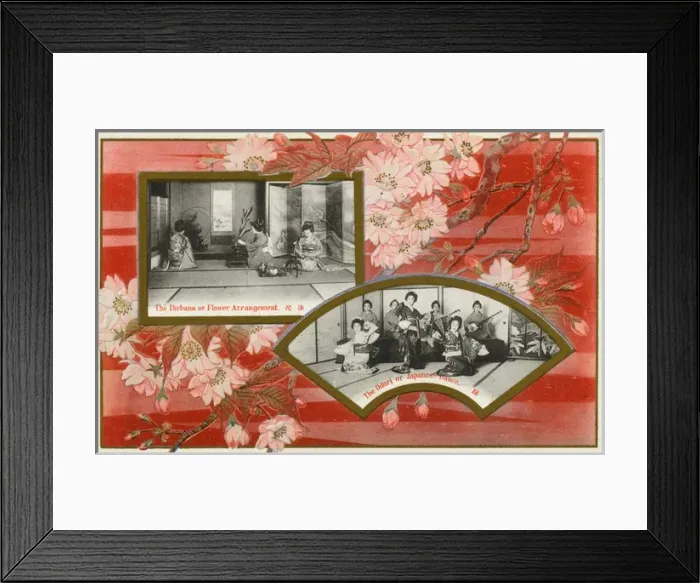 Framed Print : Japan - Flower Arranging and Japanese Dancing - decorative Framed Print : Japan - Flower Arranging and Japanese Dancing - decorative