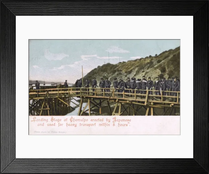 Framed Print : Russo-Japanese War - Japanese Landing Stage at Chemulpo Framed Print : Russo-Japanese War - Japanese Landing Stage at Chemulpo