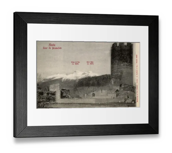 Framed Print : Aosta, Aosta Valley, Italy - Bramafam Tower