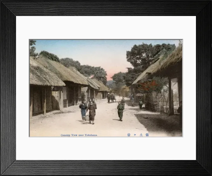 Framed Print : Village scene near Yokohama, Japan Framed Print : Village scene near Yokohama, Japan