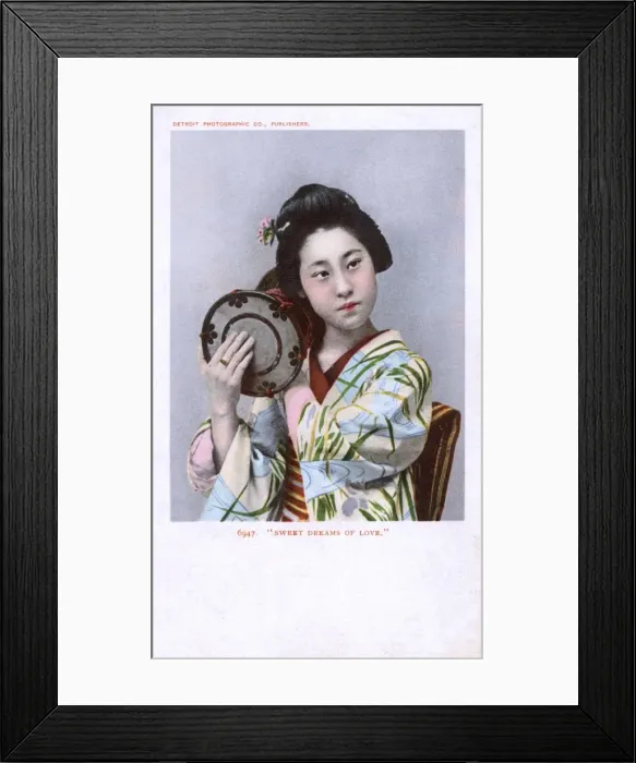 Framed Print : Japanese girl - Sweet Dreams of Love Framed Print : Japanese girl - Sweet Dreams of Love