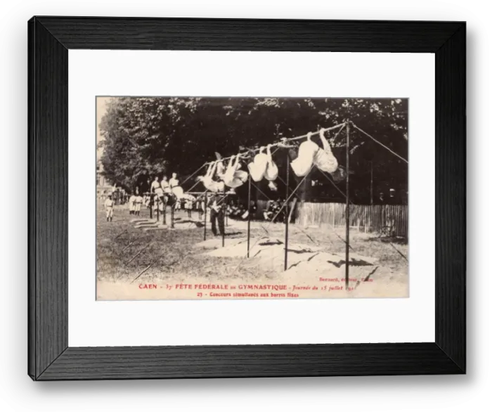 Framed Print : National Gymnastics Competition Caen, Parallel and High bars Framed Print : National Gymnastics Competition Caen, Parallel and High bars