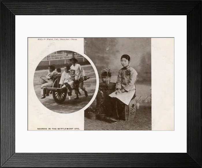 Framed Print : Transport by wheelbarrow, Shanghai, China