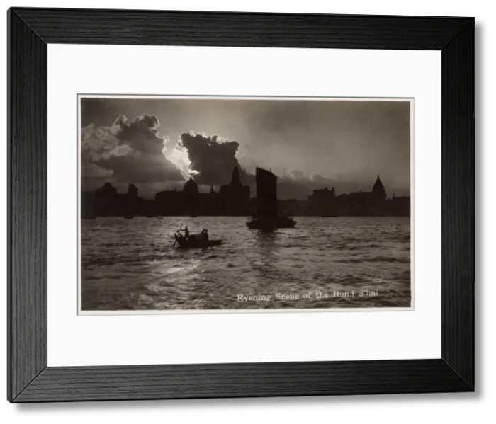 Framed Print : Shanghai, China - Evening Scene of the Bund - Huangpu River Framed Print : Shanghai, China - Evening Scene of the Bund - Huangpu River