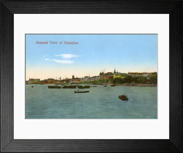Framed Print : Shanghai, China - The Bund from the Huangpu River Framed Print : Shanghai, China - The Bund from the Huangpu River