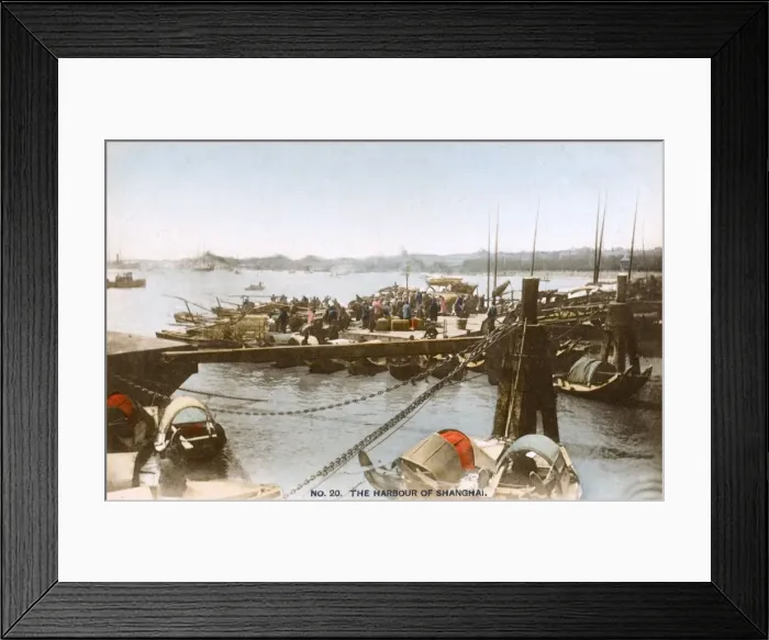 Framed Print : China - Shanghai - Sea Shore with Quayside / Harbour Framed Print : China - Shanghai - Sea Shore with Quayside / Harbour