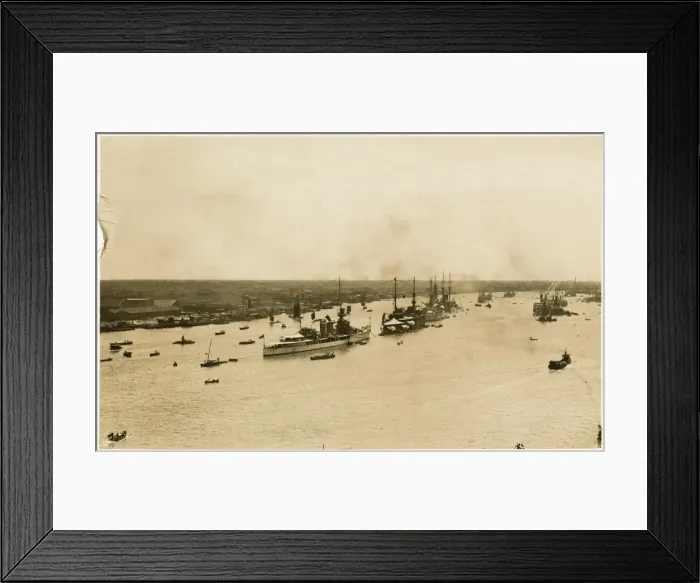 Framed Print : China - Shanghai - British Warships on the Yangtze River Framed Print : China - Shanghai - British Warships on the Yangtze River
