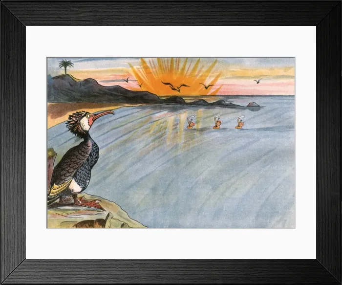 Framed Print : Three runaway schoolboys wash up on a deserted island Framed Print : Three runaway schoolboys wash up on a deserted island