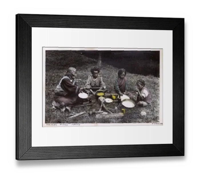 Framed Print : Tibetan Picnic Party Framed Print : Tibetan Picnic Party