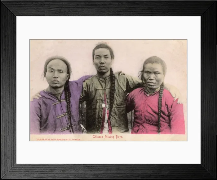 Framed Print : Chinese Mining Boys - South Africa Framed Print : Chinese Mining Boys - South Africa