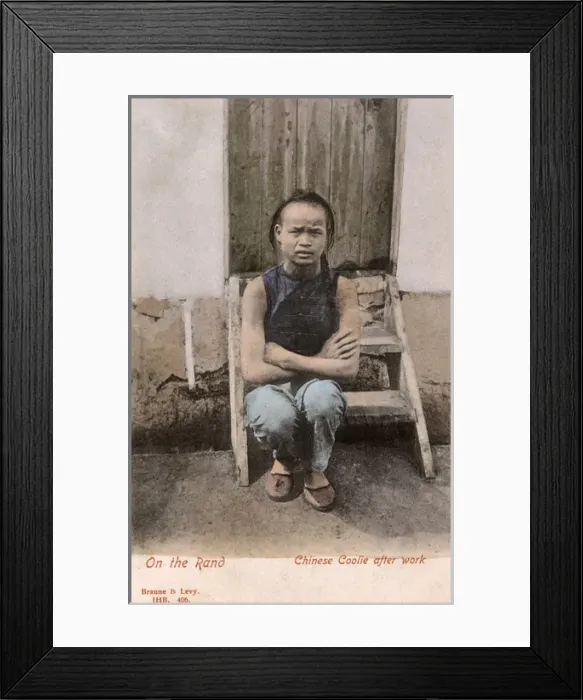 Framed Print : Chinese Mining Boy, South Africa Framed Print : Chinese Mining Boy, South Africa