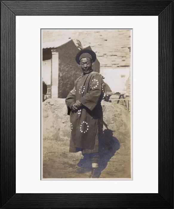 Framed Print : Tibetan Man in traditional costume Framed Print : Tibetan Man in traditional costume