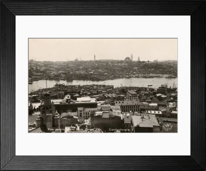 Framed Print : Istanbul, Turkey - View from Galata Tower over Golden Horn Framed Print : Istanbul, Turkey - View from Galata Tower over Golden Horn