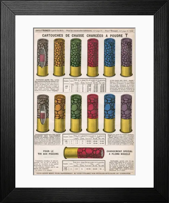 Framed Print : Advertisement for French cartridges (2 / 2) Framed Print : Advertisement for French cartridges (2 / 2)