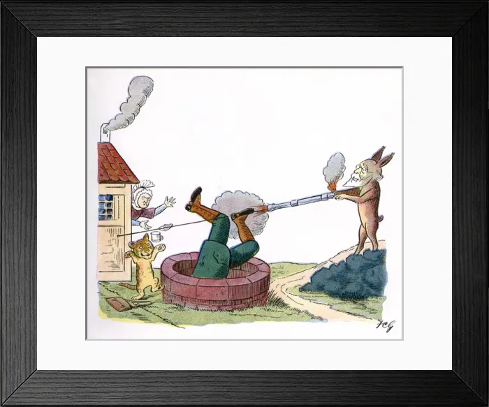 Framed Print : Sir John Eldon Gorst sends 8th Duke of Devonshire into well Framed Print : Sir John Eldon Gorst sends 8th Duke of Devonshire into well