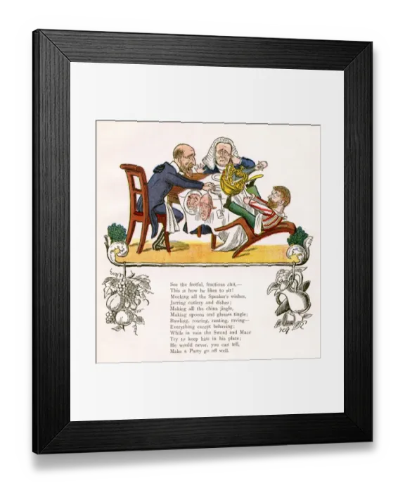 Framed Print : Earl of Halsbury and Erskine try to control Irish MP Tanner Framed Print : Earl of Halsbury and Erskine try to control Irish MP Tanner