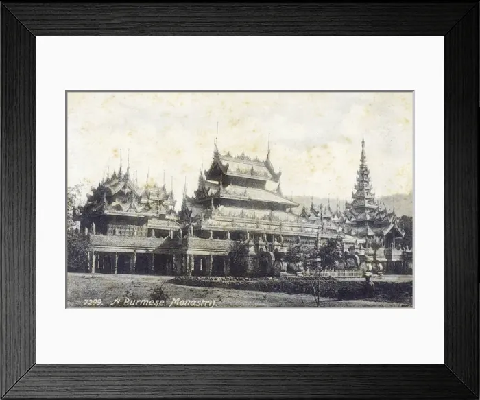 Framed Print : Myanmar - Mandalay - Shwe Inbin Monastery Framed Print : Myanmar - Mandalay - Shwe Inbin Monastery