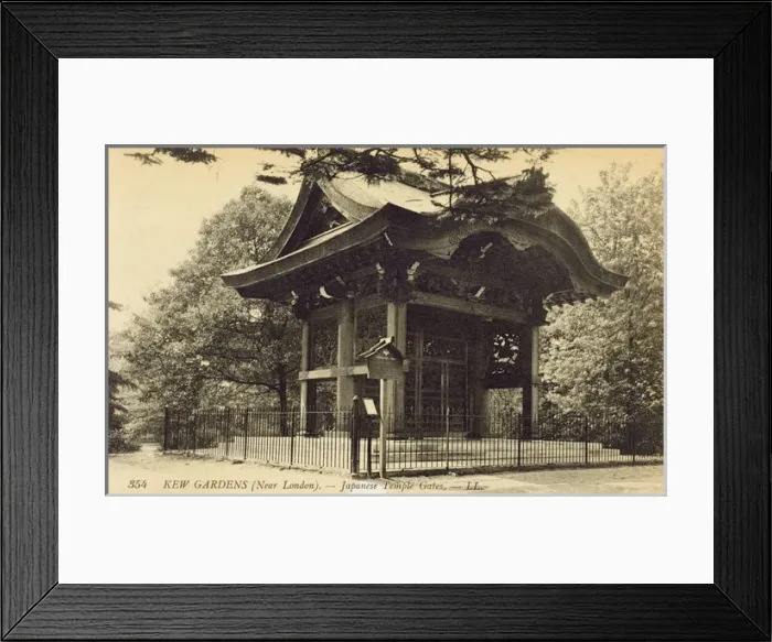 Framed Print : The Japanese Temple Gates - Kew Gardens, Kew, London Framed Print : The Japanese Temple Gates - Kew Gardens, Kew, London