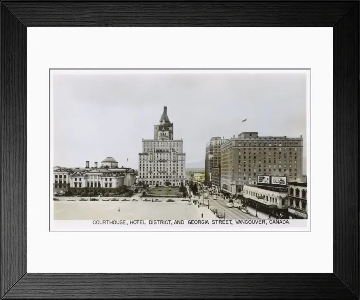 Framed Print : Courthouse, Hotel District, Georgia St, Vancouver, Canada Framed Print : Courthouse, Hotel District, Georgia St, Vancouver, Canada
