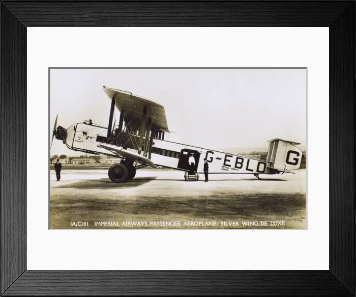 Framed Print : Imperial Airways Passenger Aeroplane - Silver Wing de luxe Framed Print : Imperial Airways Passenger Aeroplane - Silver Wing de luxe