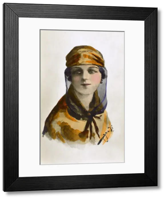 Framed Print : Turkish girl - 1920s - Liberation in Dress Framed Print : Turkish girl - 1920s - Liberation in Dress