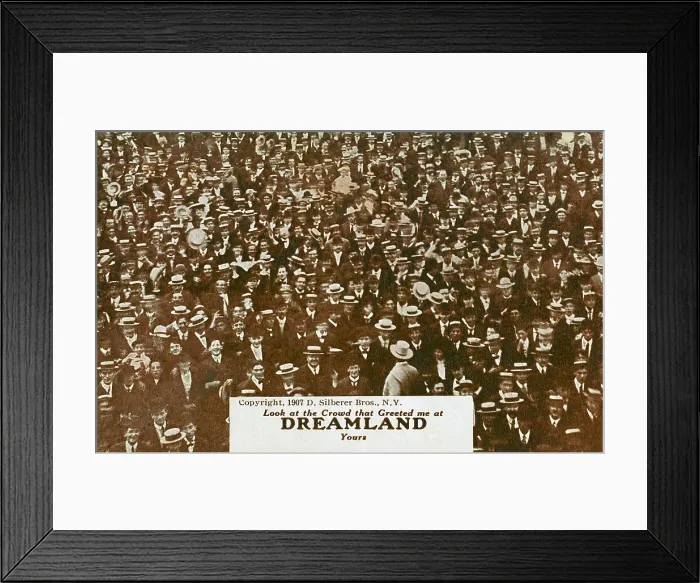 Framed Print : Crowds at Dreamland, Coney Island, New York, USA Framed Print : Crowds at Dreamland, Coney Island, New York, USA