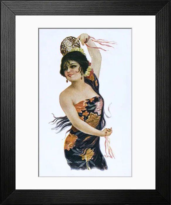 Framed Print : Spanish Flamenco Dancer in Traditional Costume Framed Print : Spanish Flamenco Dancer in Traditional Costume