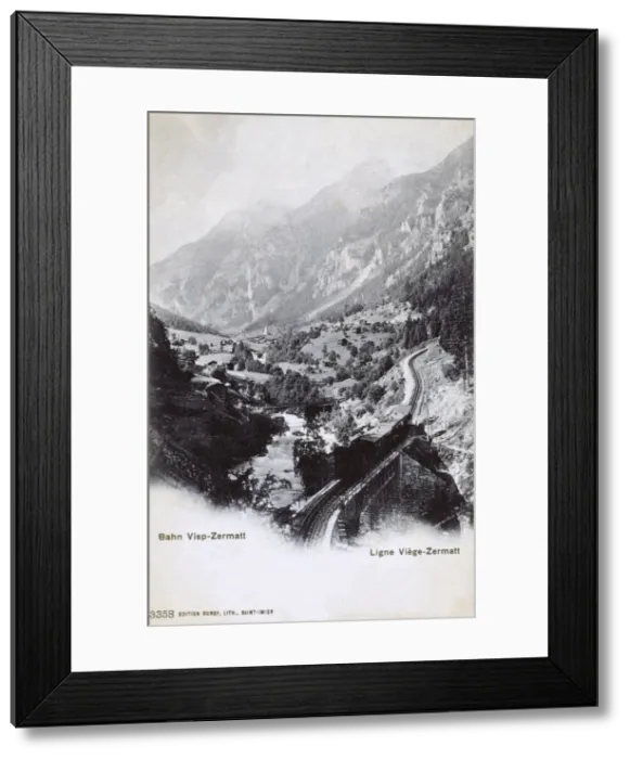 Framed Print : Switzerland - Visp-Zermatt Railway Framed Print : Switzerland - Visp-Zermatt Railway