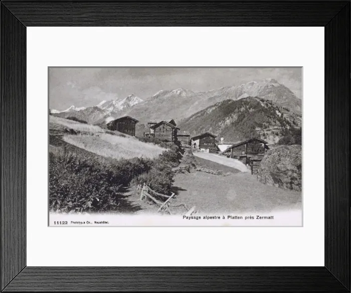 Framed Print : Alpine landscape at Platten near Zermatt, Switzerland Framed Print : Alpine landscape at Platten near Zermatt, Switzerland