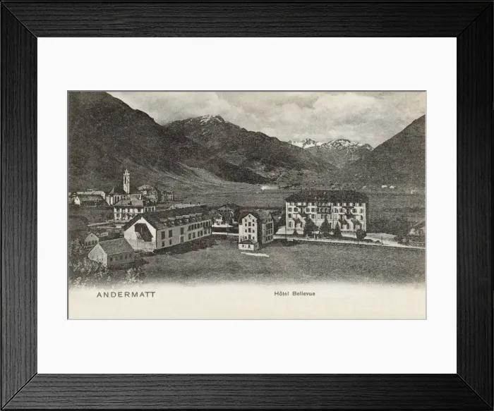Framed Print : Andermatt - Hotel Bellevue - Switzerland Framed Print : Andermatt - Hotel Bellevue - Switzerland