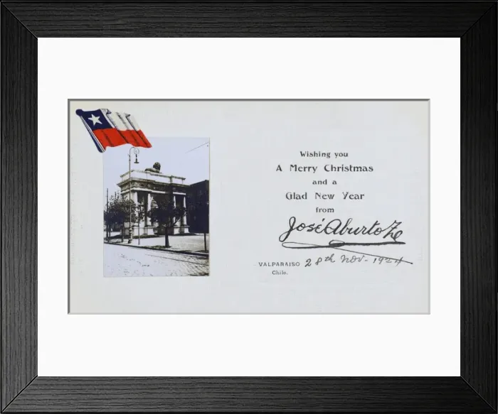 Framed Print : Valparaiso, Chile - Christmas Greetings card Framed Print : Valparaiso, Chile - Christmas Greetings card