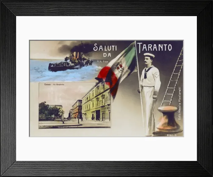 Framed Print : Greetings postcard from Taranto, Italy Framed Print : Greetings postcard from Taranto, Italy