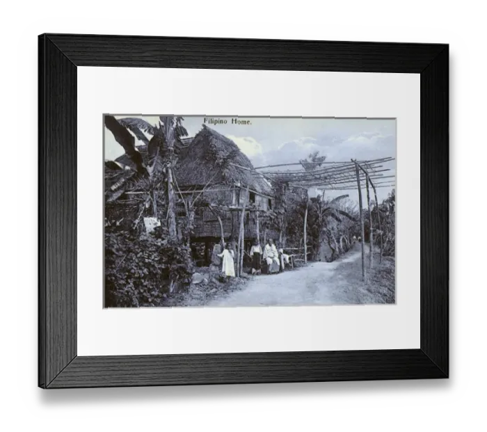 Framed Print : Southern Philippines - Typical Homestead built on stilts Framed Print : Southern Philippines - Typical Homestead built on stilts